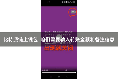 比特派链上钱包  咱们需要输入转账金额和备注信息