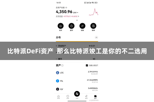 比特派DeFi资产  那么比特派竣工是你的不二选用